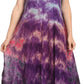 Sakkas Kaylaye Long Tie Dye Ombre Embroidered Cap Sleeve Caftan Dress / Cover Up