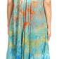 Sakkas Kaylaye Long Tie Dye Ombre Embroidered Cap Sleeve Caftan Dress / Cover Up
