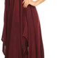 Sakkas Eleonora Stonewashed Embroidered Spaghetti Strap Handkerchief Dress