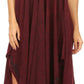 Sakkas Eleonora Stonewashed Embroidered Spaghetti Strap Handkerchief Dress