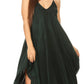Sakkas Eleonora Stonewashed Embroidered Spaghetti Strap Handkerchief Dress