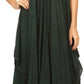Sakkas Eleonora Stonewashed Embroidered Spaghetti Strap Handkerchief Dress