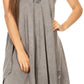 Sakkas Eleonora Stonewashed Embroidered Spaghetti Strap Handkerchief Dress
