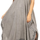 Sakkas Eleonora Stonewashed Embroidered Spaghetti Strap Handkerchief Dress