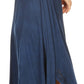 Sakkas Eleonora Stonewashed Embroidered Spaghetti Strap Handkerchief Dress