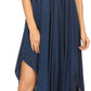 Sakkas Eleonora Stonewashed Embroidered Spaghetti Strap Handkerchief Dress