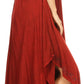 Sakkas Eleonora Stonewashed Embroidered Spaghetti Strap Handkerchief Dress