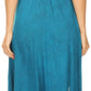 Sakkas Eleonora Stonewashed Embroidered Spaghetti Strap Handkerchief Dress