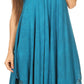 Sakkas Eleonora Stonewashed Embroidered Spaghetti Strap Handkerchief Dress