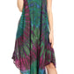 Sakkas Eula Boho Sleeveless Tie Dye Long Tank Caftan Sundress / Beach Cover Up