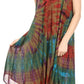 Sakkas Eula Boho Sleeveless Tie Dye Long Tank Caftan Sundress / Beach Cover Up