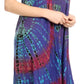 Sakkas Eula Boho Sleeveless Tie Dye Long Tank Caftan Sundress / Beach Cover Up