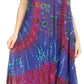 Sakkas Eula Boho Sleeveless Tie Dye Long Tank Caftan Sundress / Beach Cover Up