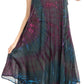 Sakkas Eula Boho Sleeveless Tie Dye Long Tank Caftan Sundress / Beach Cover Up