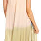 Sakkas Marina Dip Dyed Floral Batik Short Sleeve Dress / Cover Up