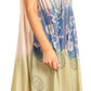 Sakkas Marina Dip Dyed Floral Batik Short Sleeve Dress / Cover Up