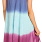 Sakkas Marina Dip Dyed Floral Batik Short Sleeve Dress / Cover Up