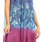 Sakkas Marina Dip Dyed Floral Batik Short Sleeve Dress / Cover Up