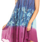 Sakkas Marina Dip Dyed Floral Batik Short Sleeve Dress / Cover Up