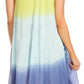 Sakkas Marina Dip Dyed Floral Batik Short Sleeve Dress / Cover Up