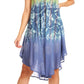 Sakkas Marina Dip Dyed Floral Batik Short Sleeve Dress / Cover Up
