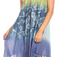 Sakkas Marina Dip Dyed Floral Batik Short Sleeve Dress / Cover Up