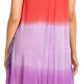 Sakkas Marina Dip Dyed Floral Batik Short Sleeve Dress / Cover Up
