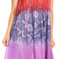 Sakkas Marina Dip Dyed Floral Batik Short Sleeve Dress / Cover Up