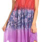 Sakkas Marina Dip Dyed Floral Batik Short Sleeve Dress / Cover Up