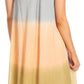 Sakkas Marina Dip Dyed Floral Batik Short Sleeve Dress / Cover Up