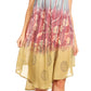 Sakkas Marina Dip Dyed Floral Batik Short Sleeve Dress / Cover Up