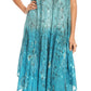 Sakkas Priscilla Sleeveless Stonewashed Ombre Tie Front Dress / Cover Up