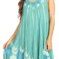 Sakkas Ecrin Women Tie-dye Sleeveless Stonewashed Caftan Cover up Dress Flowy