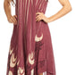 Sakkas Ecrin Women Tie-dye Sleeveless Stonewashed Caftan Cover up Dress Flowy