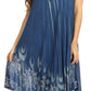 Sakkas Ecrin Women Tie-dye Sleeveless Stonewashed Caftan Cover up Dress Flowy