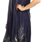 Sakkas Ecrin Women Tie-dye Sleeveless Stonewashed Caftan Cover up Dress Flowy