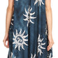 Sakkas Amanda Tie-dye Batik Summer Tank Mid Dress Relax Fit and Soft