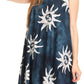 Sakkas Amanda Tie-dye Batik Summer Tank Mid Dress Relax Fit and Soft