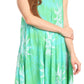 Sakkas Amanda Tie-dye Batik Summer Tank Mid Dress Relax Fit and Soft