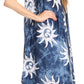 Sakkas Amanda Tie-dye Batik Summer Tank Mid Dress Relax Fit and Soft