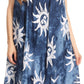 Sakkas Amanda Tie-dye Batik Summer Tank Mid Dress Relax Fit and Soft