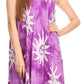 Sakkas Amanda Tie-dye Batik Summer Tank Mid Dress Relax Fit and Soft