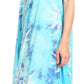 Sakkas Amanda Tie-dye Batik Summer Tank Mid Dress Relax Fit and Soft
