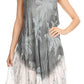 Sakkas Farzana Women Sleeveless Summer Caftan Midi Dress Tie-dye Light and Fresh