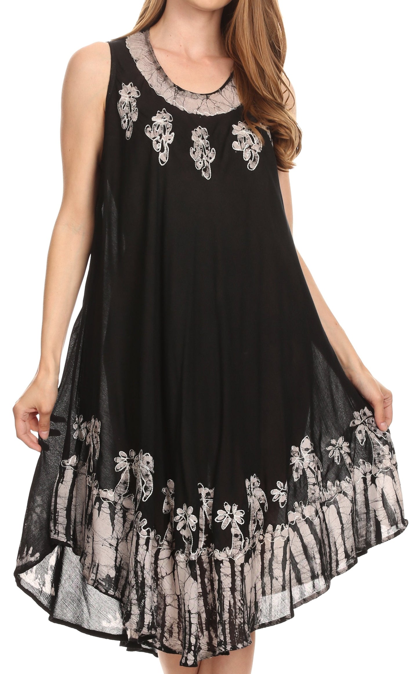 Sakkas Tina Women's Casual Summer Maxi Loose Fit Sleeveless Tank Dress