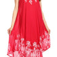 Sakkas Tina Women's Casual Summer Maxi Loose Fit Sleeveless Tank Dress