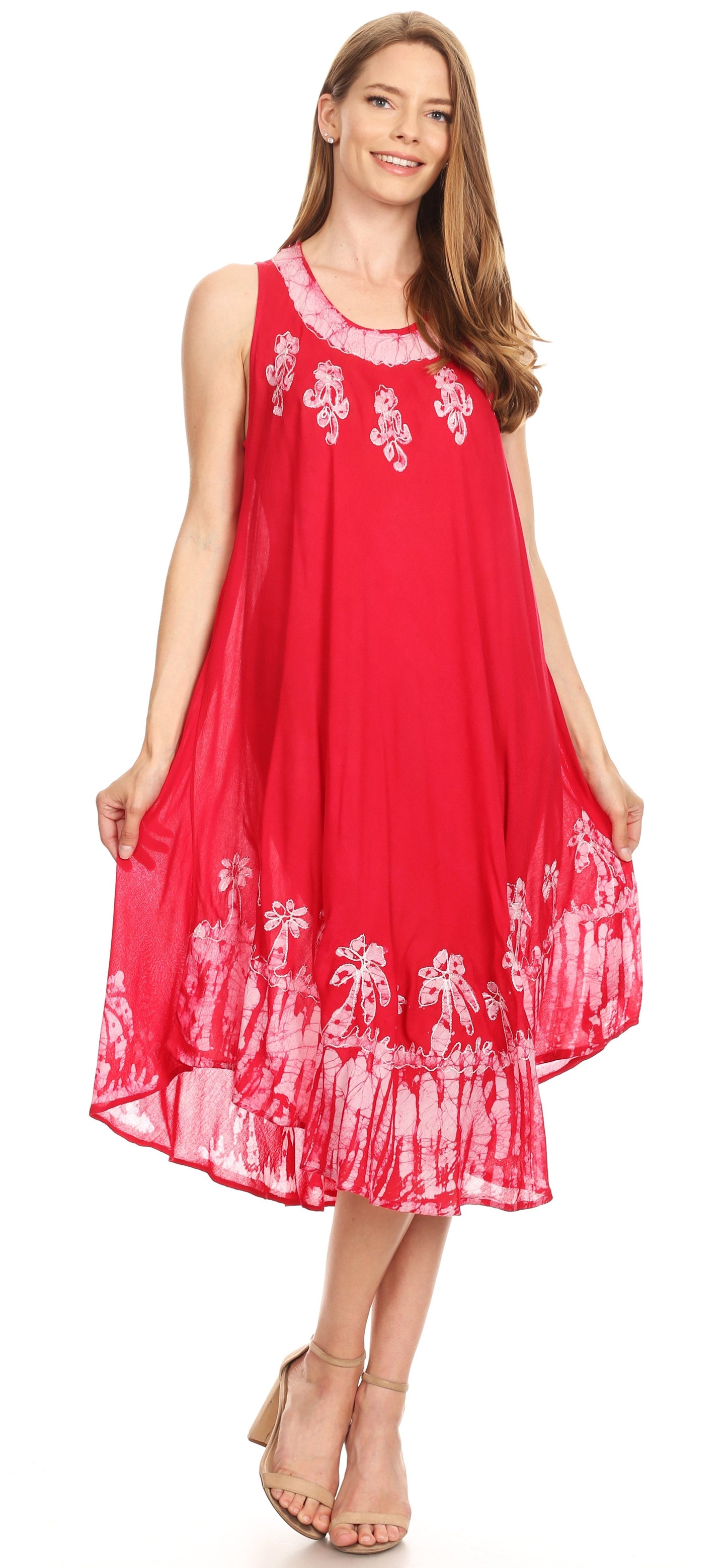 Sakkas Tina Women's Casual Summer Maxi Loose Fit Sleeveless Tank Dress