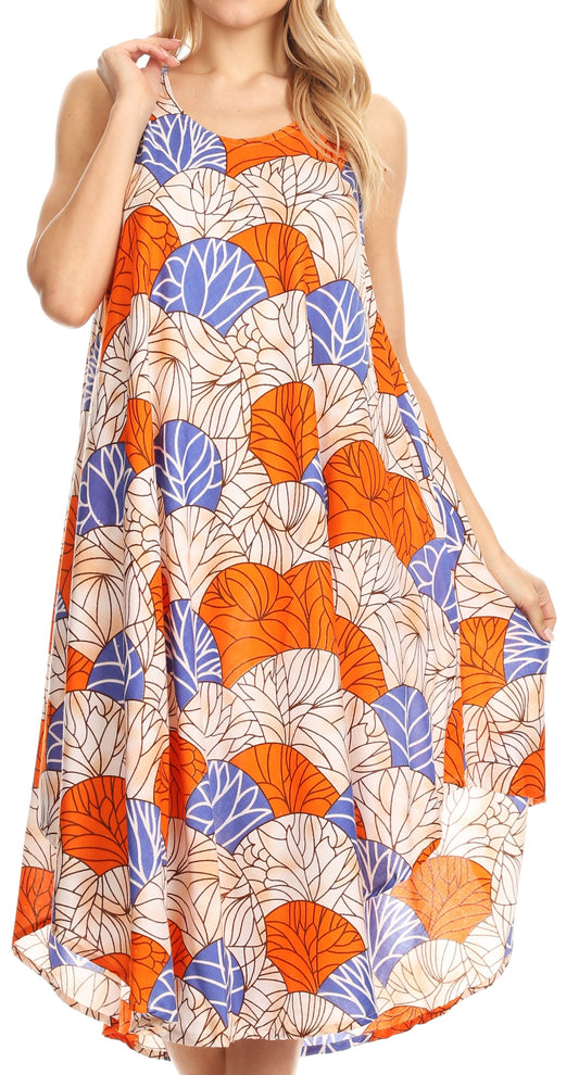 Sakkas Mikaela Vestido Kaftan Fluido de Verano, Ligero e Informal, para Cubrir el Bañador