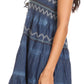 Sakkas Eva Womens Denim Strapless Tube Top Smock Short Sleeveless Dress Chambray