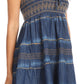 Sakkas Eva Womens Denim Strapless Tube Top Smock Short Sleeveless Dress Chambray